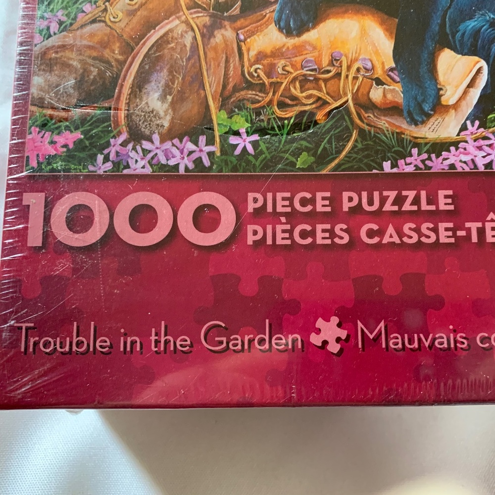 NIP! Jack Pine Puzzle Co. 1,000 Piece Puzzle of Black Puppies! - Picture 2 of 4